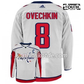 Washington Capitals Trikot Alex Ovechkin 8 Adidas Weiß Authentic - Kinder